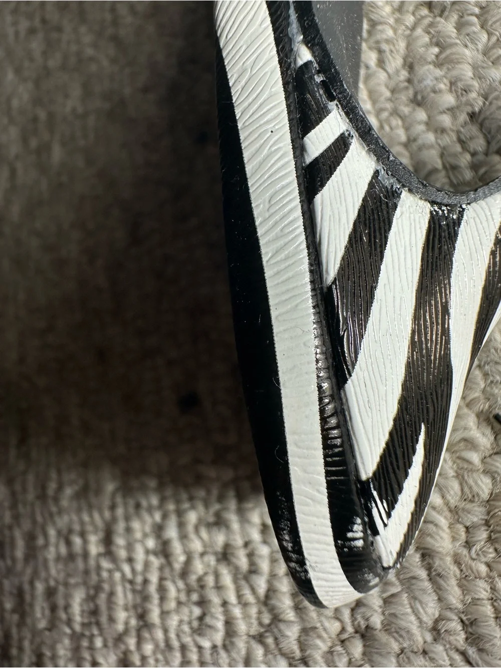 Mystic Zebra-Pattern Slide Heels - Black & White